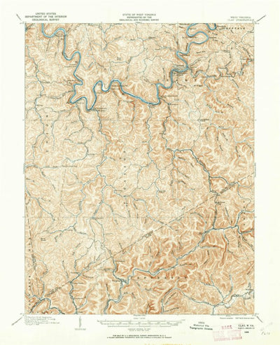 United States Geological Survey Clay, WV (1908, 62500-Scale) digital map
