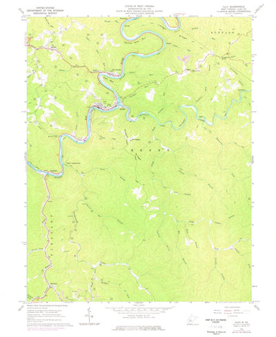 United States Geological Survey Clay, WV (1967, 24000-Scale) digital map