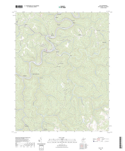 United States Geological Survey Clay, WV (2023, 24000-Scale) digital map