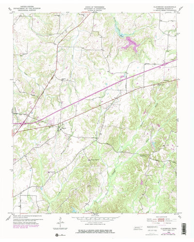United States Geological Survey Claybrook, TN (1953, 24000-Scale) digital map