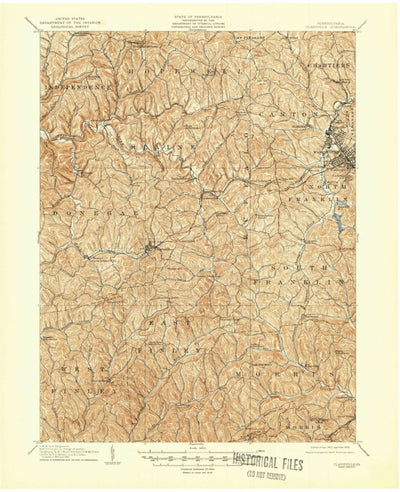 United States Geological Survey Claysville, PA (1907, 62500-Scale) digital map