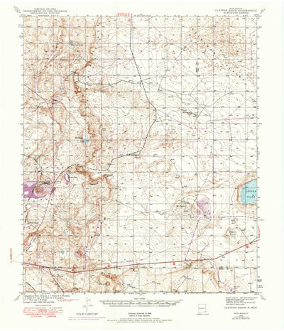 United States Geological Survey Clayton Basin, NM (1942, 62500-Scale) digital map