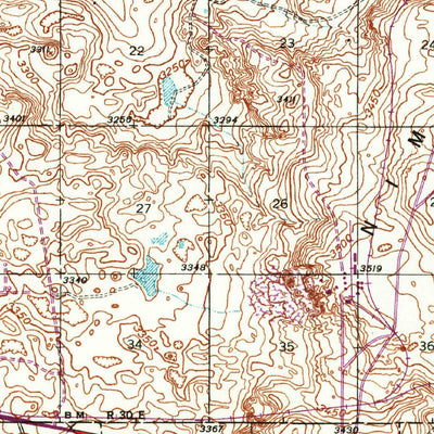 United States Geological Survey Clayton Basin, NM (1942, 62500-Scale) digital map