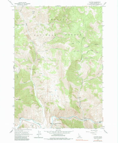 United States Geological Survey Clayton, ID (1963, 24000-Scale) digital map