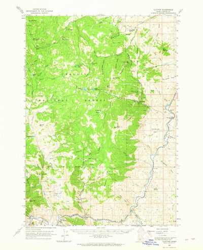 United States Geological Survey Clayton, ID (1963, 62500-Scale) digital map