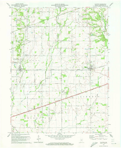 United States Geological Survey Clayton, IN (1970, 24000-Scale) digital map