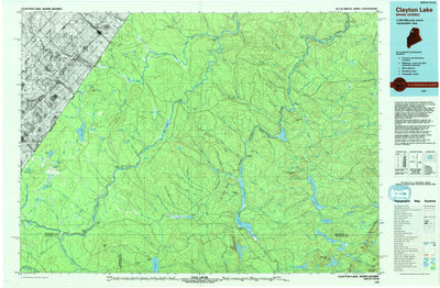United States Geological Survey Clayton Lake, ME (1993, 100000-Scale) digital map