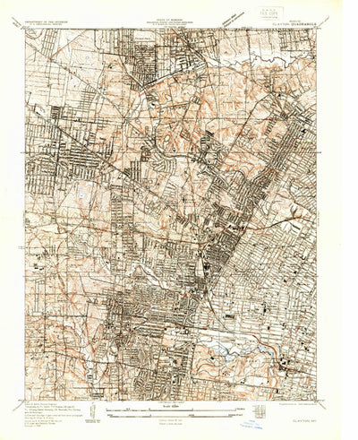 United States Geological Survey Clayton, MO (1933, 24000-Scale) digital map