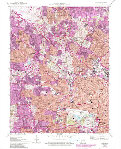 United States Geological Survey Clayton, MO (1954, 24000-Scale) digital map