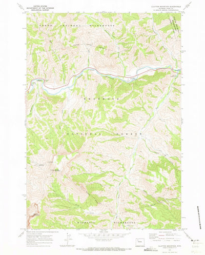 United States Geological Survey Clayton Mountain, WY (1970, 24000-Scale) digital map