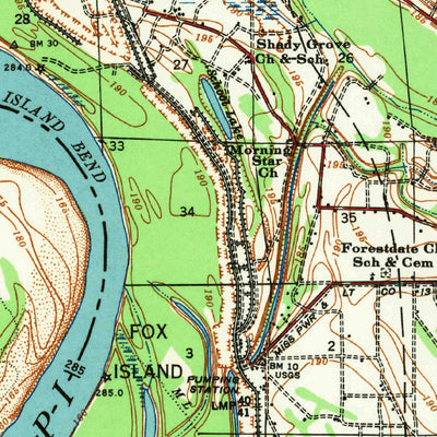 United States Geological Survey Clayton, MS-AR (1939, 62500-Scale) digital map