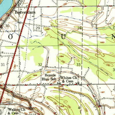 United States Geological Survey Clayton, MS-AR (1955, 62500-Scale) digital map
