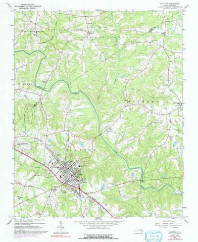 United States Geological Survey Clayton, NC (1964, 24000-Scale) digital map