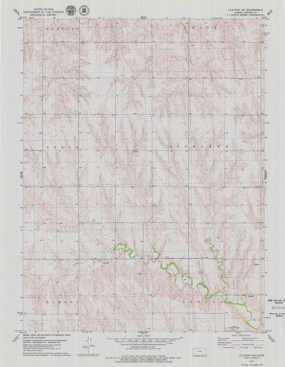 United States Geological Survey Clayton NE, KS (1978, 24000-Scale) digital map