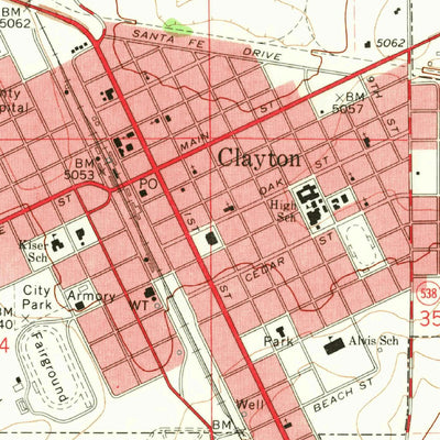 United States Geological Survey Clayton, NM (1970, 24000-Scale) digital map