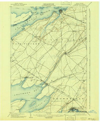 United States Geological Survey Clayton, NY (1903, 62500-Scale) digital map