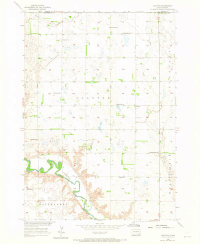 United States Geological Survey Clayton, SD (1957, 24000-Scale) digital map