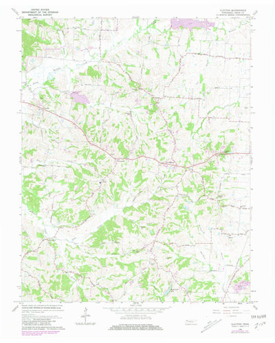 United States Geological Survey Clayton, TN (1966, 24000-Scale) digital map