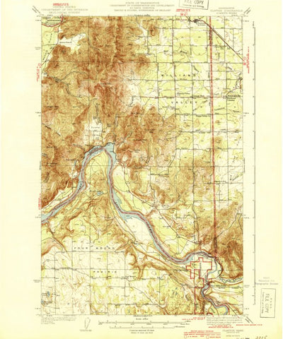 United States Geological Survey Clayton, WA (1944, 62500-Scale) digital map