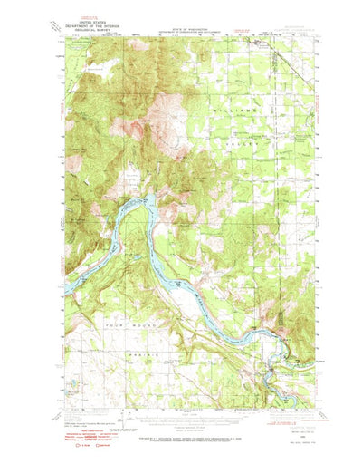 United States Geological Survey Clayton, WA (1950, 62500-Scale) digital map