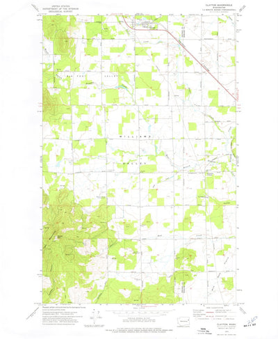 United States Geological Survey Clayton, WA (1973, 24000-Scale) digital map