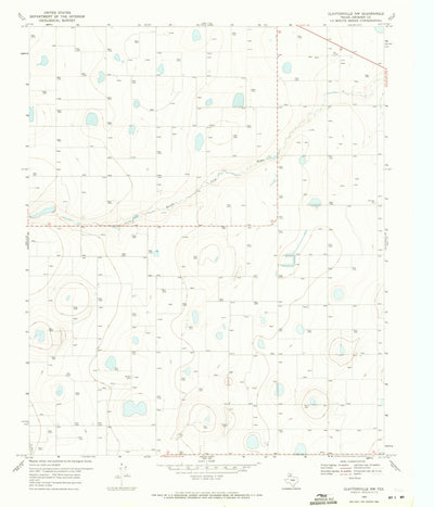 United States Geological Survey Claytonville NW, TX (1969, 24000-Scale) digital map