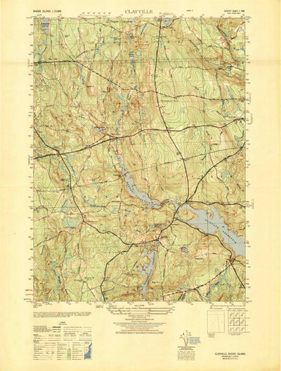 United States Geological Survey Clayville, RI (1948, 25000-Scale) digital map