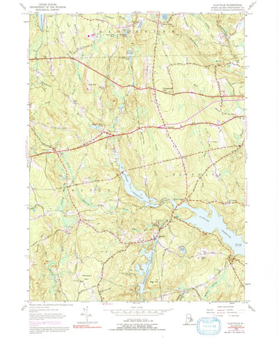 United States Geological Survey Clayville, RI (1955, 24000-Scale) digital map