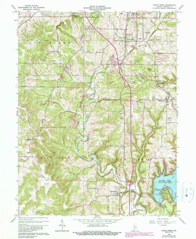 United States Geological Survey Clear Creek, IN (1965, 24000-Scale) digital map