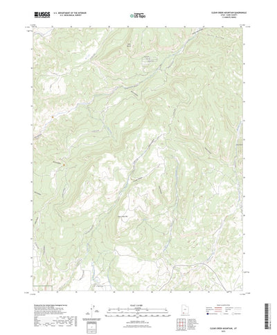 United States Geological Survey Clear Creek Mountain, UT (2023, 24000-Scale) digital map