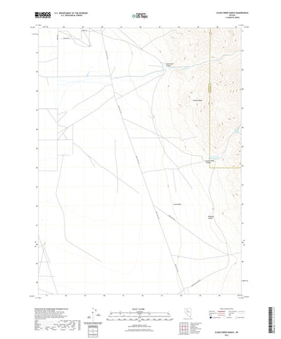 United States Geological Survey Clear Creek Ranch, NV (2021, 24000-Scale) digital map