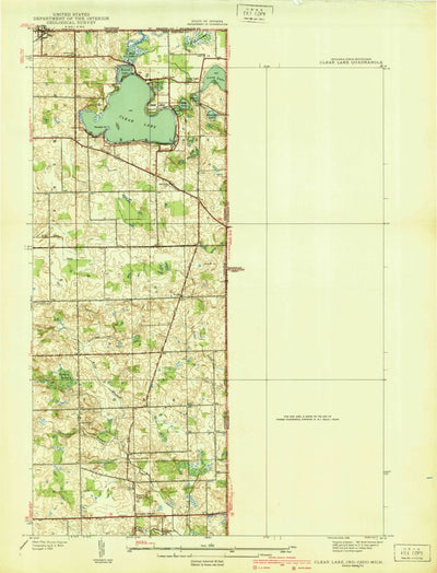 United States Geological Survey Clear Lake, IN-OH-MI (1939, 24000-Scale) digital map