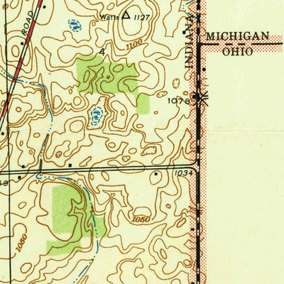 United States Geological Survey Clear Lake, IN-OH-MI (1939, 24000-Scale) digital map