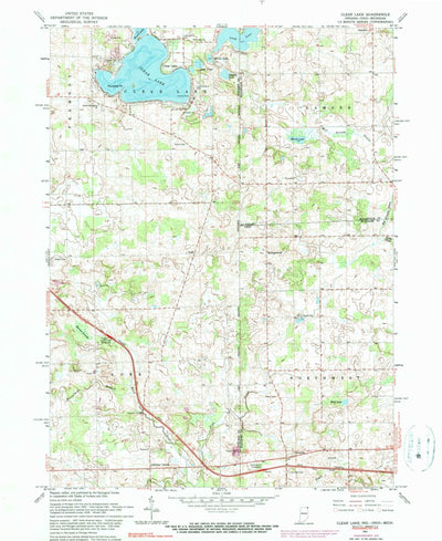 United States Geological Survey Clear Lake, IN-OH-MI (1961, 24000-Scale) digital map