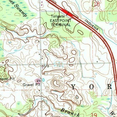 United States Geological Survey Clear Lake, IN-OH-MI (1961, 24000-Scale) digital map