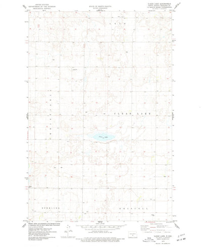 United States Geological Survey Clear Lake, ND (1975, 24000-Scale) digital map