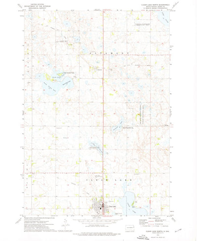 United States Geological Survey Clear Lake North, SD (1973, 24000-Scale) digital map