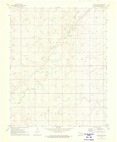 United States Geological Survey Clear Lake, OK (1971, 24000-Scale) digital map