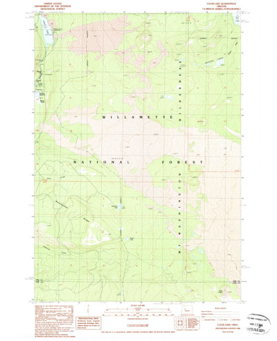 United States Geological Survey Clear Lake, OR (1988, 24000-Scale) digital map