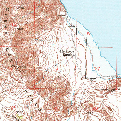 United States Geological Survey Clear Lake Reservoir, CA-OR (1951, 62500-Scale) digital map