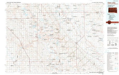 United States Geological Survey Clear Lake, SD-MN (1985, 100000-Scale) digital map