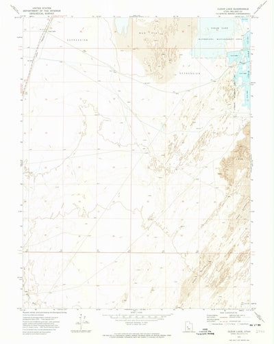 United States Geological Survey Clear Lake, UT (1971, 24000-Scale) digital map