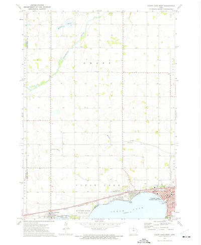United States Geological Survey Clear Lake West, IA (1972, 24000-Scale) digital map