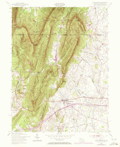 United States Geological Survey Clear Spring, MD-PA (1955, 24000-Scale) digital map