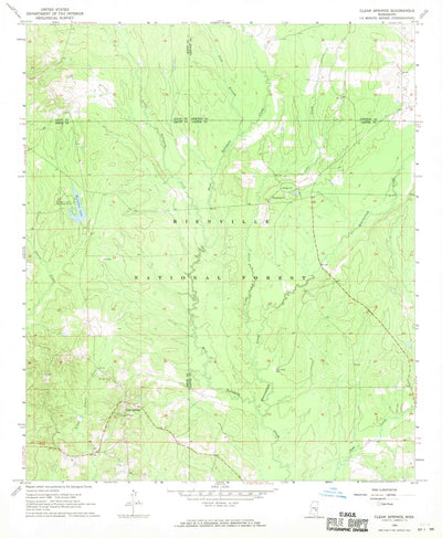 United States Geological Survey Clear Springs, MS (1968, 24000-Scale) digital map