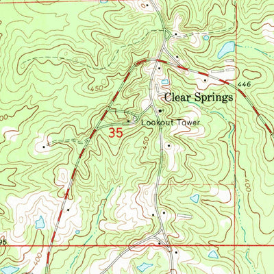 United States Geological Survey Clear Springs, MS (1968, 24000-Scale) digital map