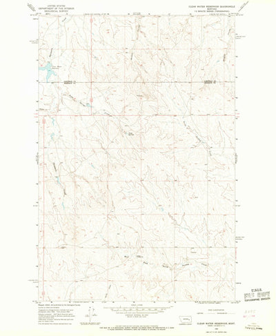 United States Geological Survey Clear Water Reservoir, MT (1965, 24000-Scale) digital map