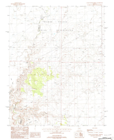 United States Geological Survey Clear Water Spring, AZ (1988, 24000-Scale) digital map