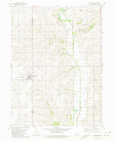 United States Geological Survey Clearfield, IA (1981, 24000-Scale) digital map