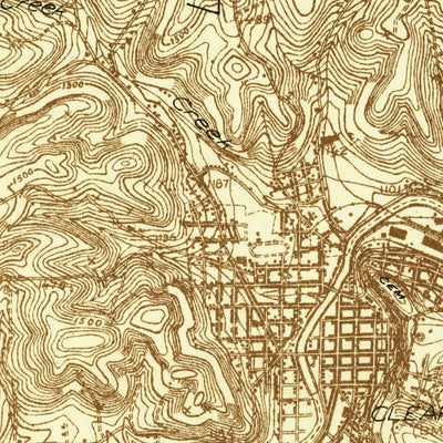 United States Geological Survey Clearfield, PA (1929, 48000-Scale) digital map